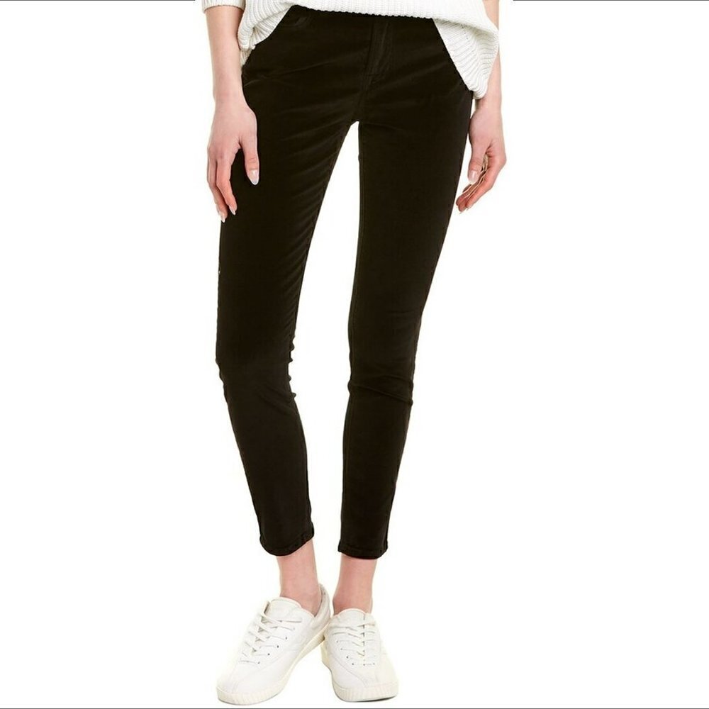 Frame Le High Skinny black velvet corduroy Noir pants jeans stretch new 24